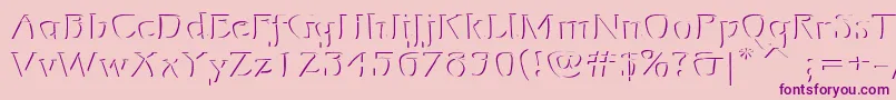 Mojarelief Font – Purple Fonts on Pink Background