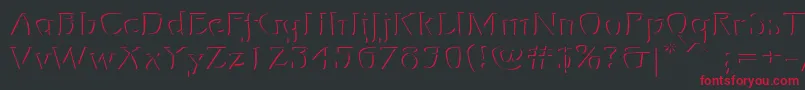 Mojarelief Font – Red Fonts on Black Background