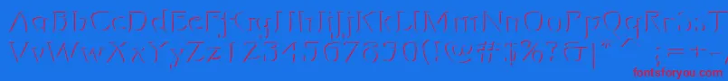 Mojarelief Font – Red Fonts on Blue Background