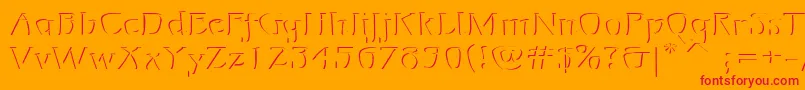 Mojarelief Font – Red Fonts on Orange Background