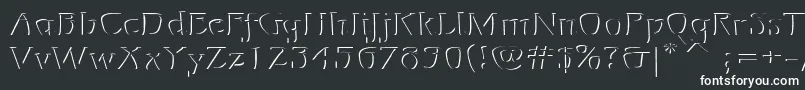 Mojarelief-fontti – valkoiset fontit