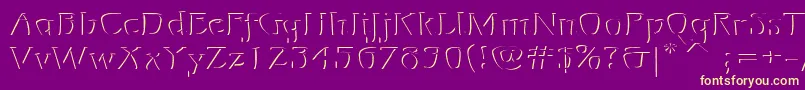 Mojarelief Font – Yellow Fonts on Purple Background