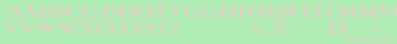 DamasusLdr Font – Pink Fonts on Green Background