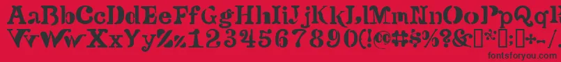 Versu Font – Black Fonts on Red Background