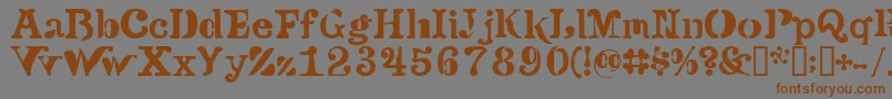 Versu Font – Brown Fonts on Gray Background