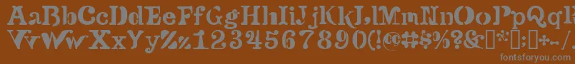 フォントVersu – 茶色の背景に灰色の文字