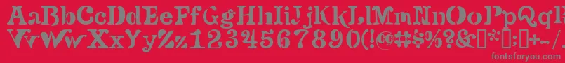 Versu Font – Gray Fonts on Red Background