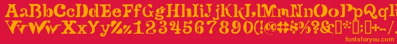 Versu Font – Orange Fonts on Red Background