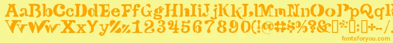 More about Versu Font Versu Font – Orange Fonts on Yellow Background