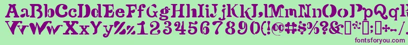 Versu Font – Purple Fonts on Green Background