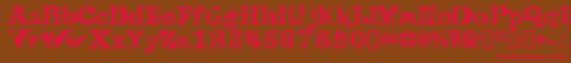 Versu Font – Red Fonts on Brown Background