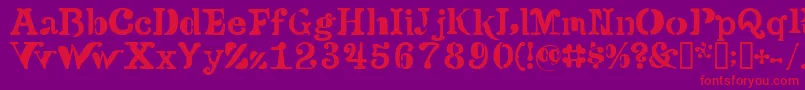 Versu Font – Red Fonts on Purple Background
