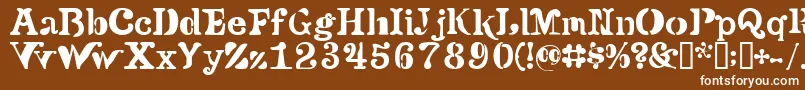 フォントVersu – 茶色の背景に白い文字
