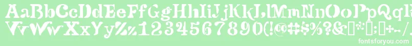 Versu Font – White Fonts on Green Background
