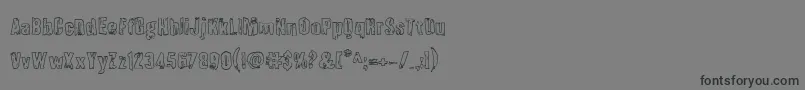 フォントQuarrystoneout – 黒い文字の灰色の背景