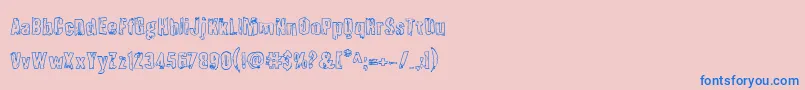 Quarrystoneout Font – Blue Fonts on Pink Background