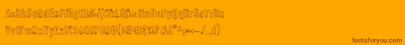 Quarrystoneout Font – Brown Fonts on Orange Background