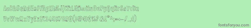 Шрифт Quarrystoneout – серые шрифты на зелёном фоне