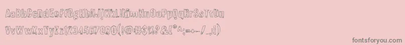 Quarrystoneout Font – Gray Fonts on Pink Background