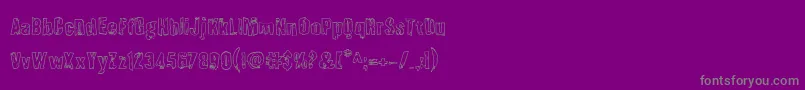 Quarrystoneout Font – Gray Fonts on Purple Background
