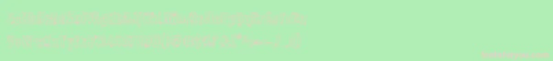 Quarrystoneout-Schriftart – Rosa Schriften auf grünem Hintergrund