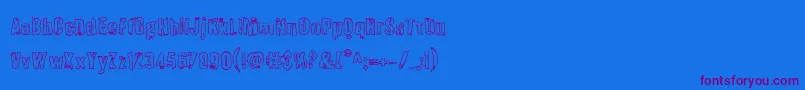 Quarrystoneout Font – Purple Fonts on Blue Background