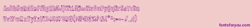 fuente Quarrystoneout – Fuentes Moradas Sobre Fondo Rosa