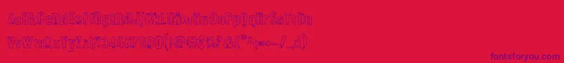 Quarrystoneout Font – Purple Fonts on Red Background