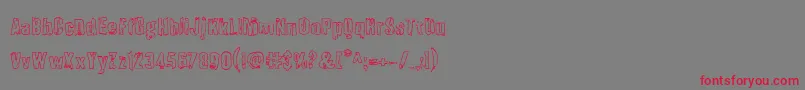 Quarrystoneout Font – Red Fonts on Gray Background