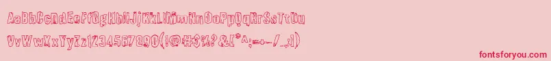 Quarrystoneout-fontti – punaiset fontit vaaleanpunaisella taustalla