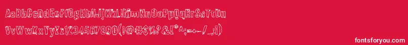 Quarrystoneout Font – White Fonts on Red Background