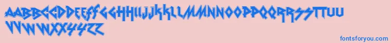 En savoir plus sur la police VtksRudeMetalShadow Police VtksRudeMetalShadow – polices bleues sur fond rose