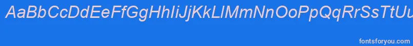 ArialSpecialG1Italic Font – Pink Fonts on Blue Background
