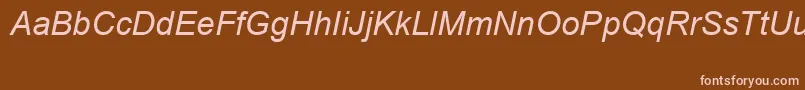 ArialSpecialG1Italic Font – Pink Fonts on Brown Background