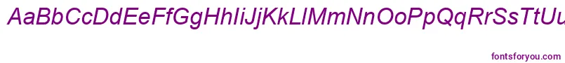 フォントArialSpecialG1Italic – 紫色のフォント