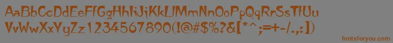 Подробнее о шрифте TempuraRegular Шрифт TempuraRegular – коричневые шрифты на сером фоне