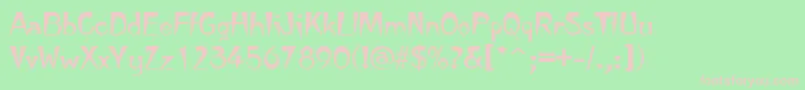 Шрифт TempuraRegular – розовые шрифты на зелёном фоне