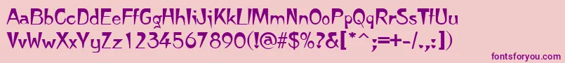 TempuraRegular Font – Purple Fonts on Pink Background