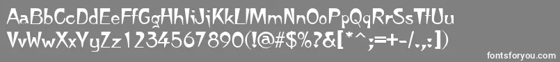TempuraRegular Font – White Fonts on Gray Background