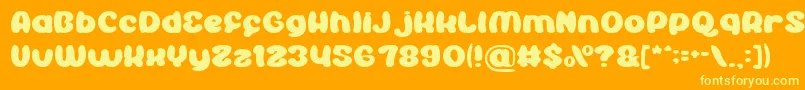 EnjoyTheShow Font – Yellow Fonts on Orange Background