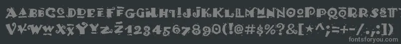 FajitaPicanteRegular Font – Gray Fonts on Black Background