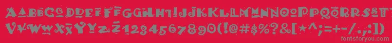FajitaPicanteRegular Font – Gray Fonts on Red Background