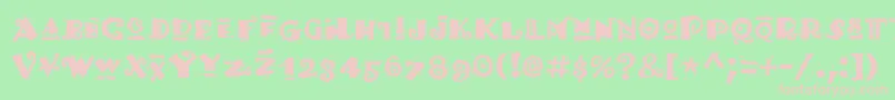 FajitaPicanteRegular Font – Pink Fonts on Green Background