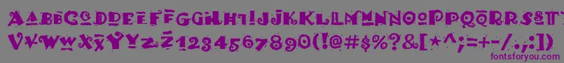 FajitaPicanteRegular Font – Purple Fonts on Gray Background