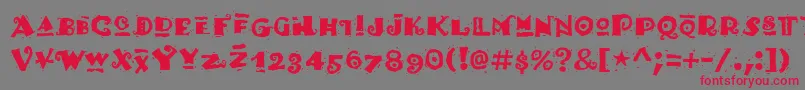 FajitaPicanteRegular Font – Red Fonts on Gray Background