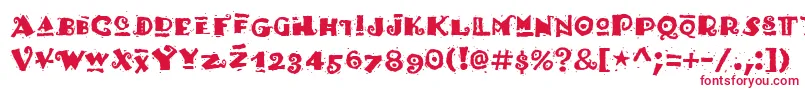 FajitaPicanteRegular Font – Red Fonts on White Background