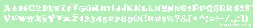 FajitaPicanteRegular Font – White Fonts on Green Background