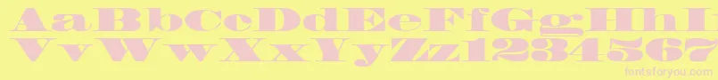 Madrone Font – Pink Fonts on Yellow Background