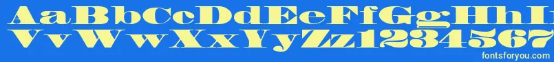 Madrone Font – Yellow Fonts on Blue Background