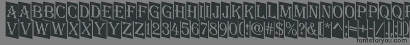 Шрифт AAlgeriusnrcmdn – чёрные шрифты на сером фоне